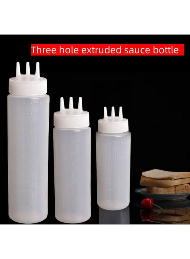 White 400ML PVC Free Squeeze Bottle For Sauces Condiments Kitchen BBQ Baking Camping - Image 1